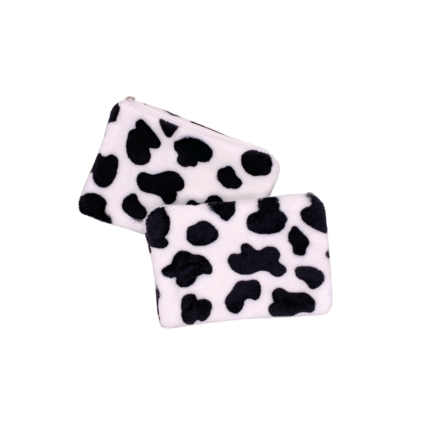 Cute Heart Plush Cow Mini Storage Purses