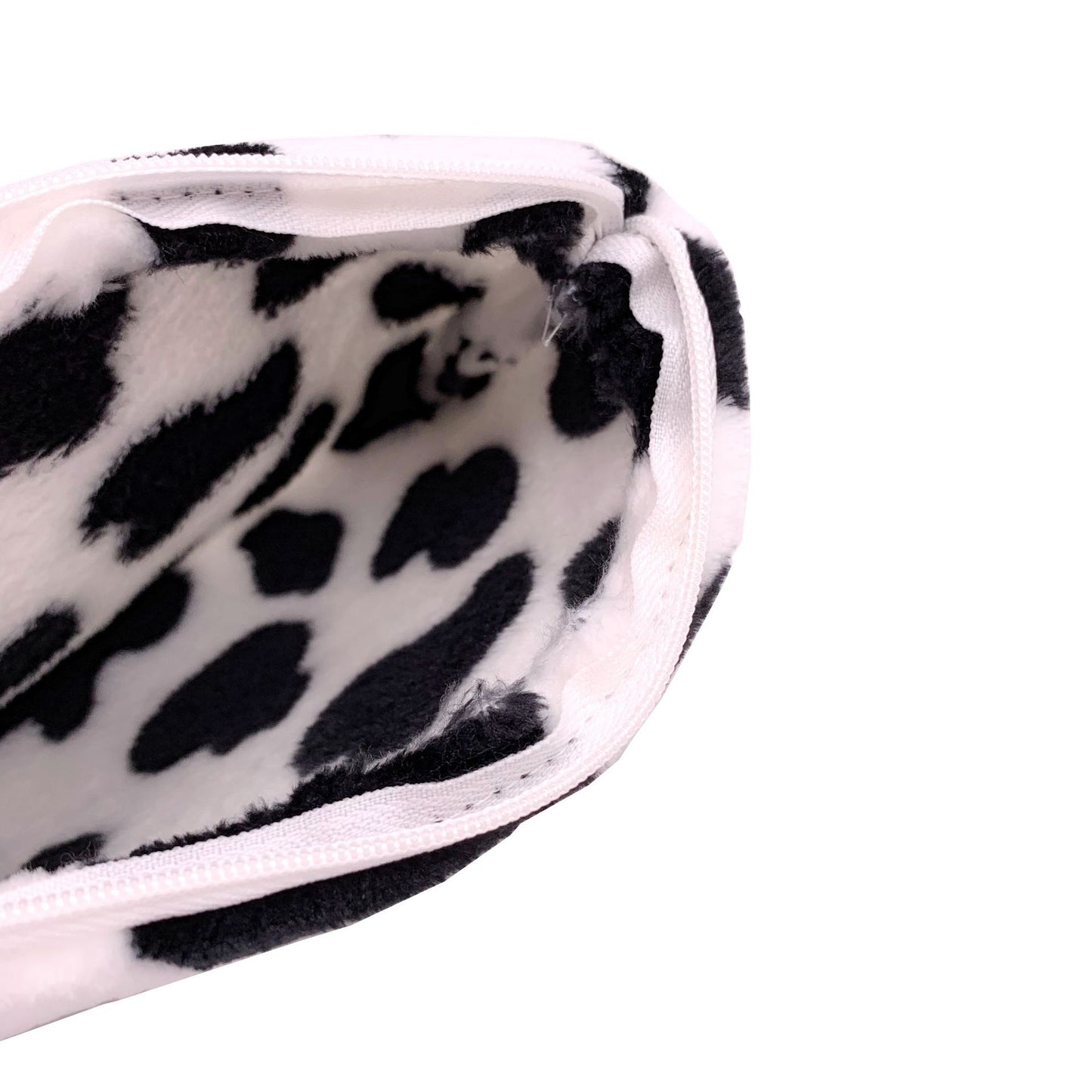 Cute Heart Plush Cow Mini Storage Purses