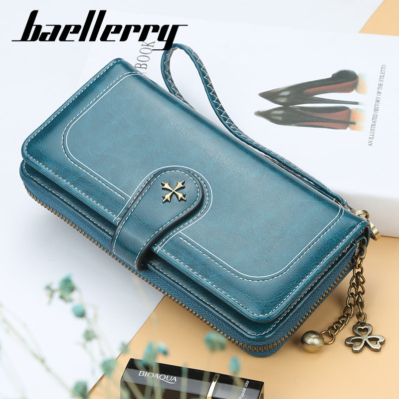 Women's Korean Mid-length Clutch Fashion Zipper Versatile Bags