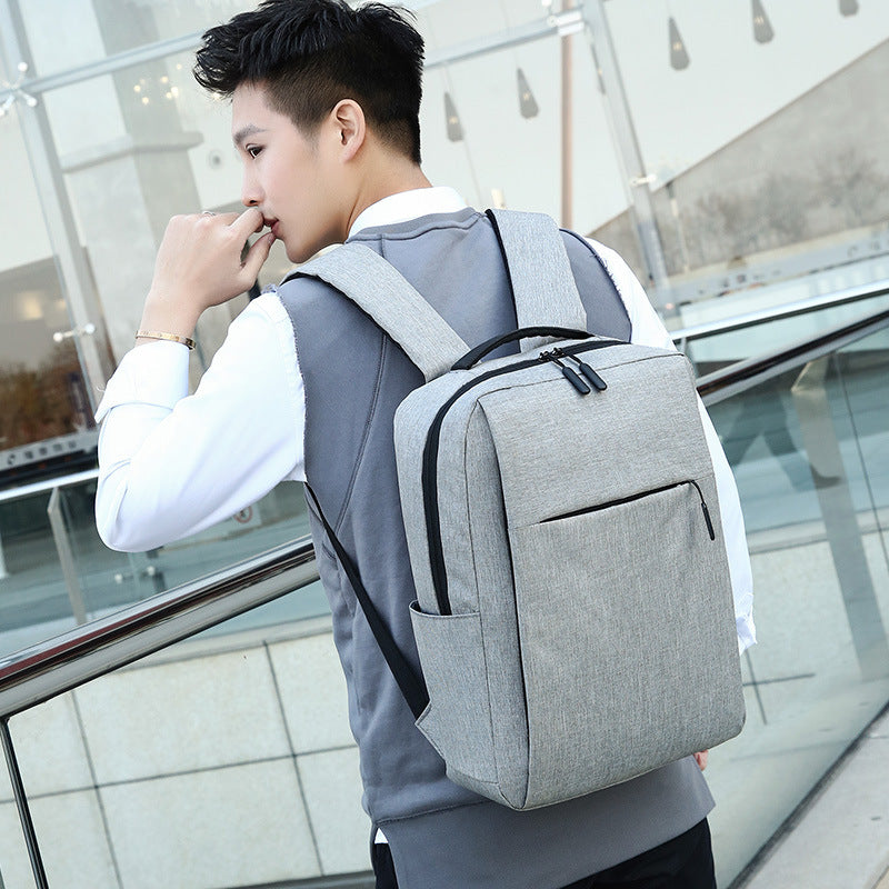 Men's Simple Charging Computer Large Capacity Leisure Backpacks