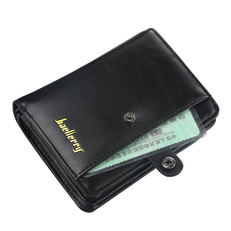 Men's Short Multiple Slots Driving License Fashion Purses