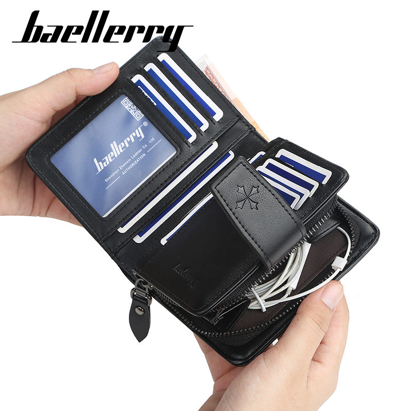 Men's Short Green Multi Slots High Sense Men's Wallet