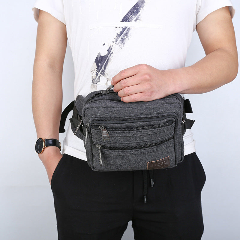 Men's Attractive Fashion Canvas Riding Mobile Men's Waist Packs