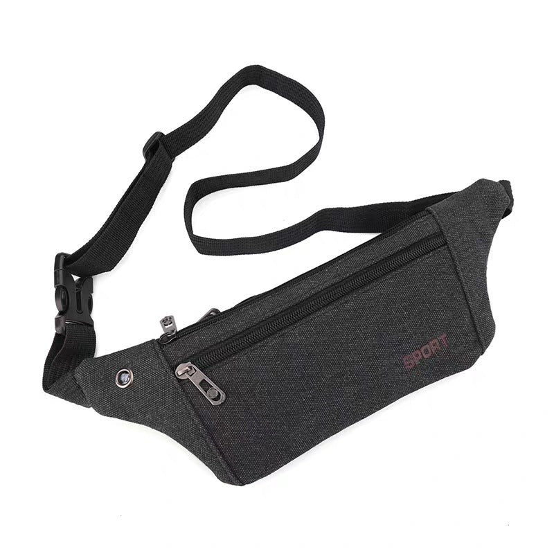 Men's Invisible Canvas Mobile Riding Close-fitting Men's Waist Packs