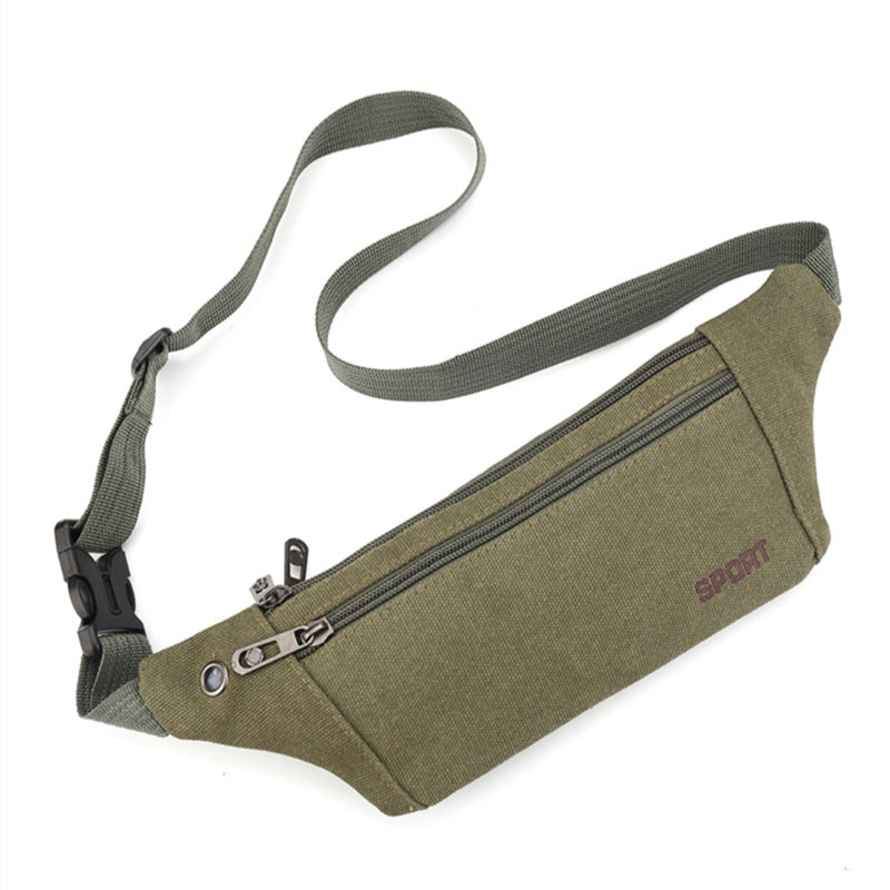 Men's Invisible Canvas Mobile Riding Close-fitting Men's Waist Packs