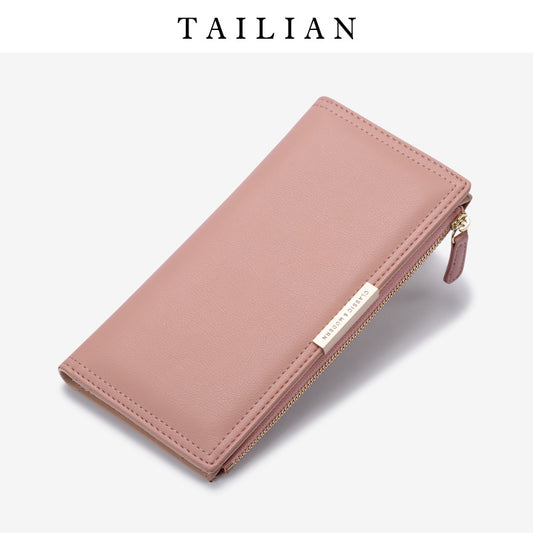 Women's Korean Long Multiple Slots Zipper Female Bags