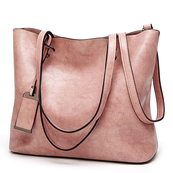 Women's Fashion Vintage Oil Leather Large Handbags