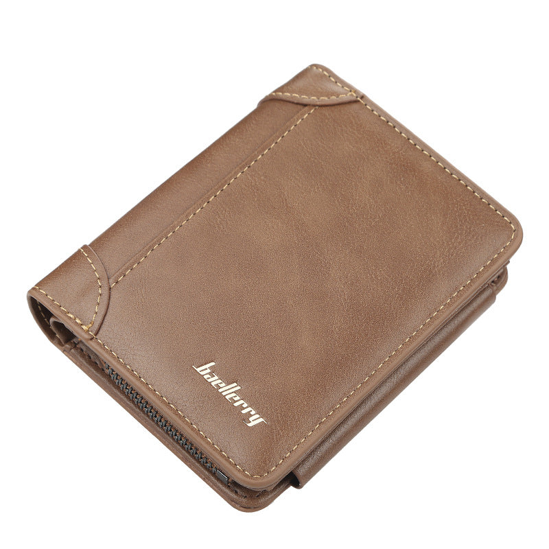 Men's Short Green Trendy Multi Slots High Men's Wallet