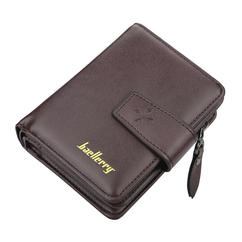 Men's Short Multiple Slots Korean Style Vertical Men's Wallet