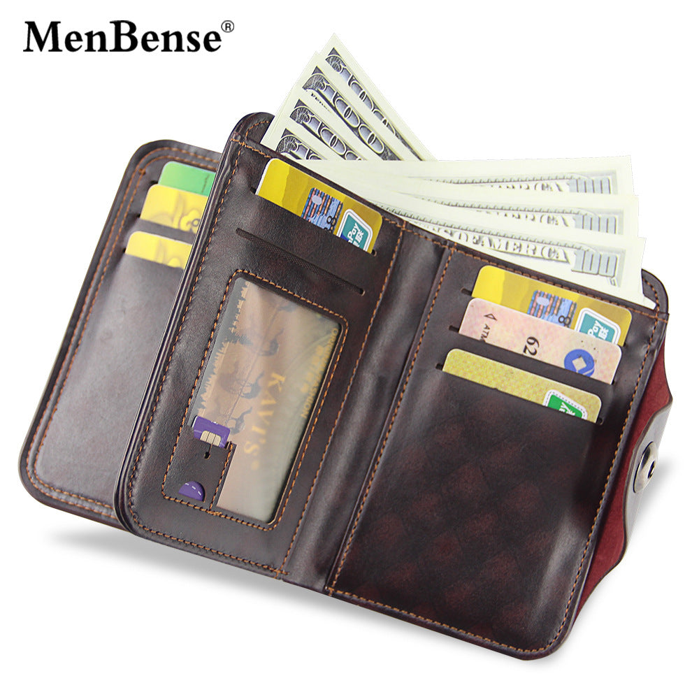 Men's Short Chic Enterprise Large Capacity Magnetic Men's Wallets