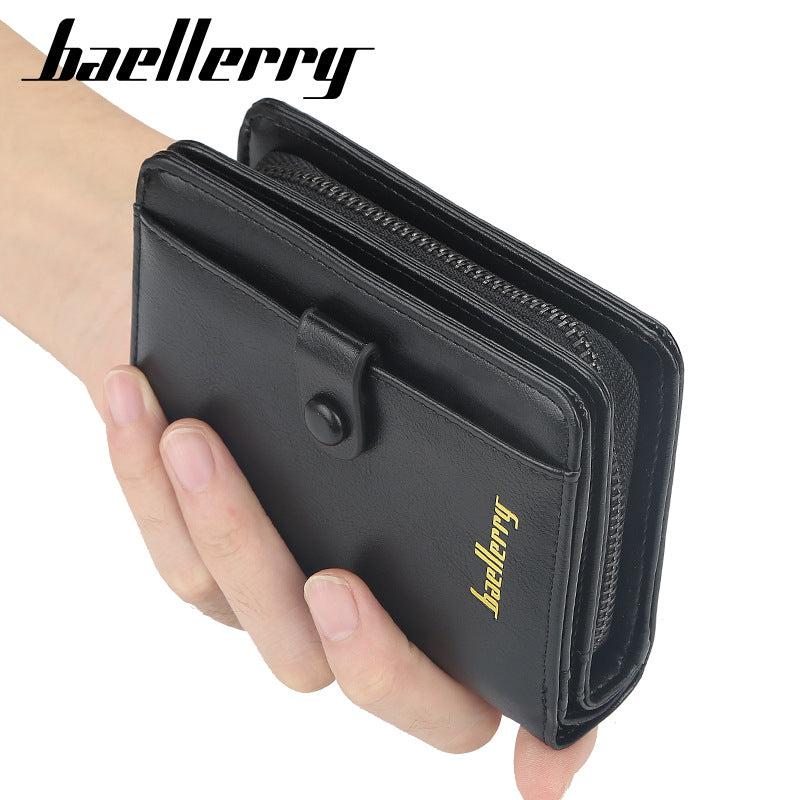 Men's Short Multiple Slots Driving License Fashion Purses