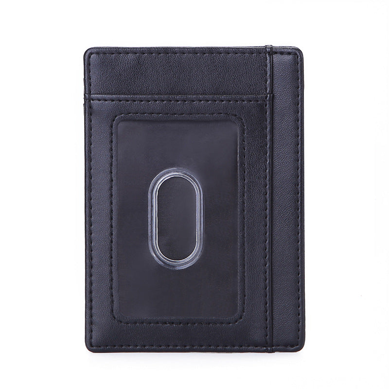 Leather Can Order Swiping First Layer Card Holder