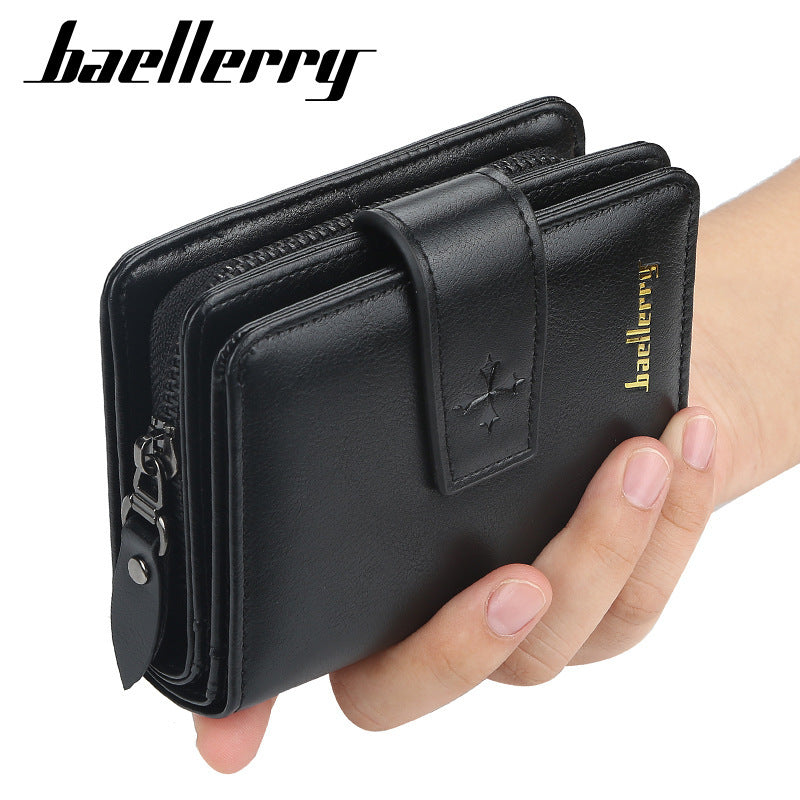 Men's Short Multiple Slots Korean Style Vertical Men's Wallet