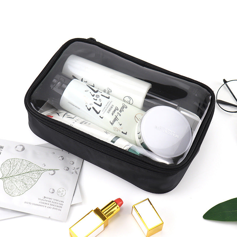 Popular Transparent Waterproof Large Capacity Female Cosmetic Bags