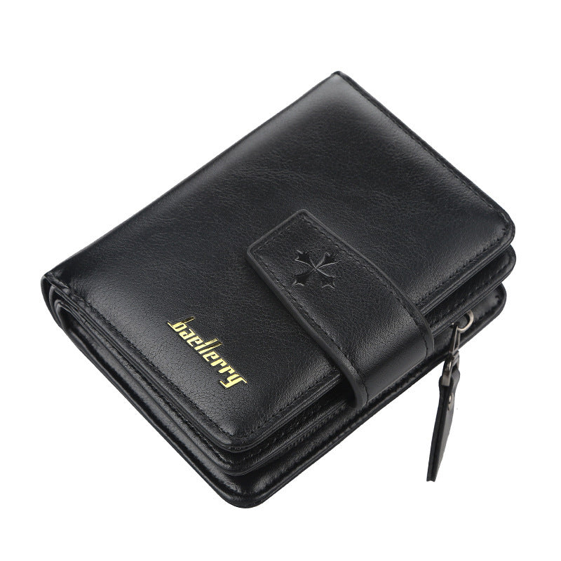 Men's Short Multiple Slots Korean Style Vertical Men's Wallet