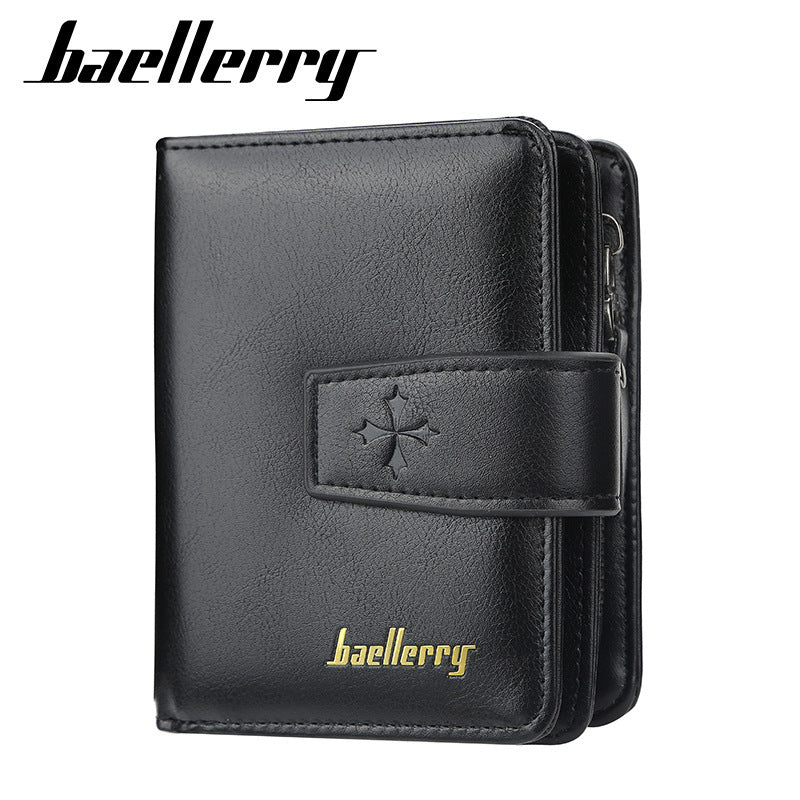 Men's Short Multiple Slots Korean Style Vertical Men's Wallet