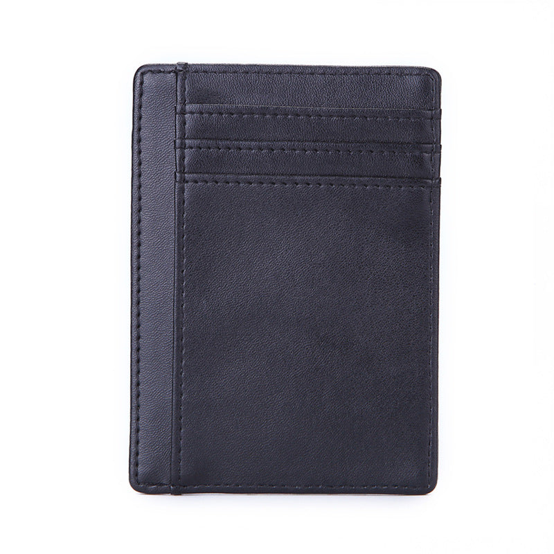 Leather Can Order Swiping First Layer Card Holder