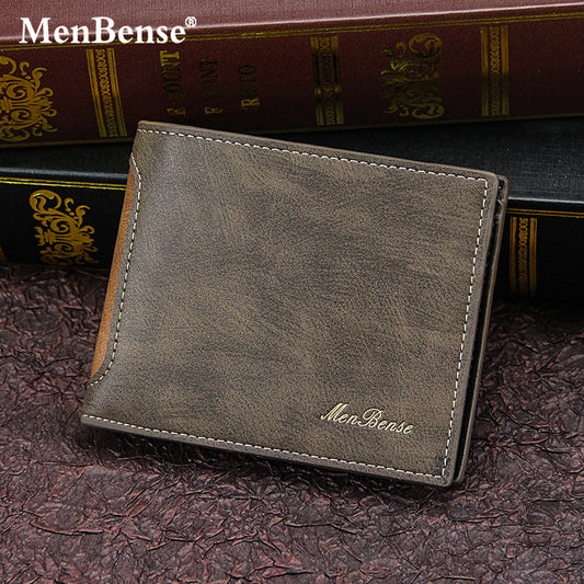 Men's Short Chic Patchwork Multiple Slots Men's Wallets