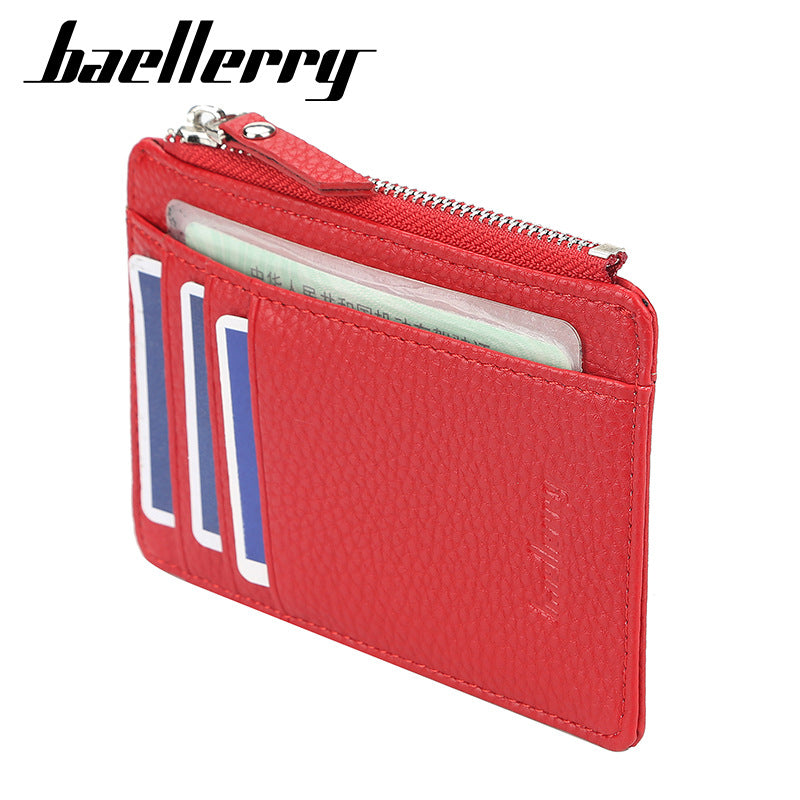 Women's & Men's & Zipper Short Driving License Bank Card Holder