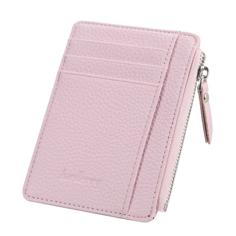 Women's & Men's & Zipper Short Driving License Bank Card Holder