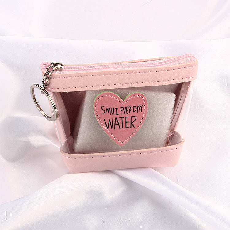 Heart Transparent Love Jelly Korean Data Cable Headset Purses
