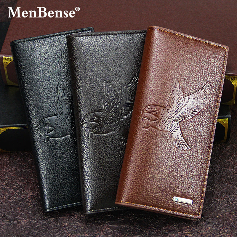 Men's Long Fashion Magnetic Snap Clutch Large Capacity Men's Wallets