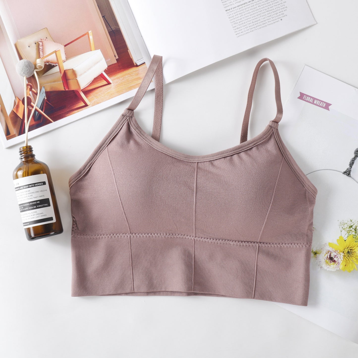 Camisole Chest Wrap Beautiful Back Adjustable Push Up Wireless Tanks Camis