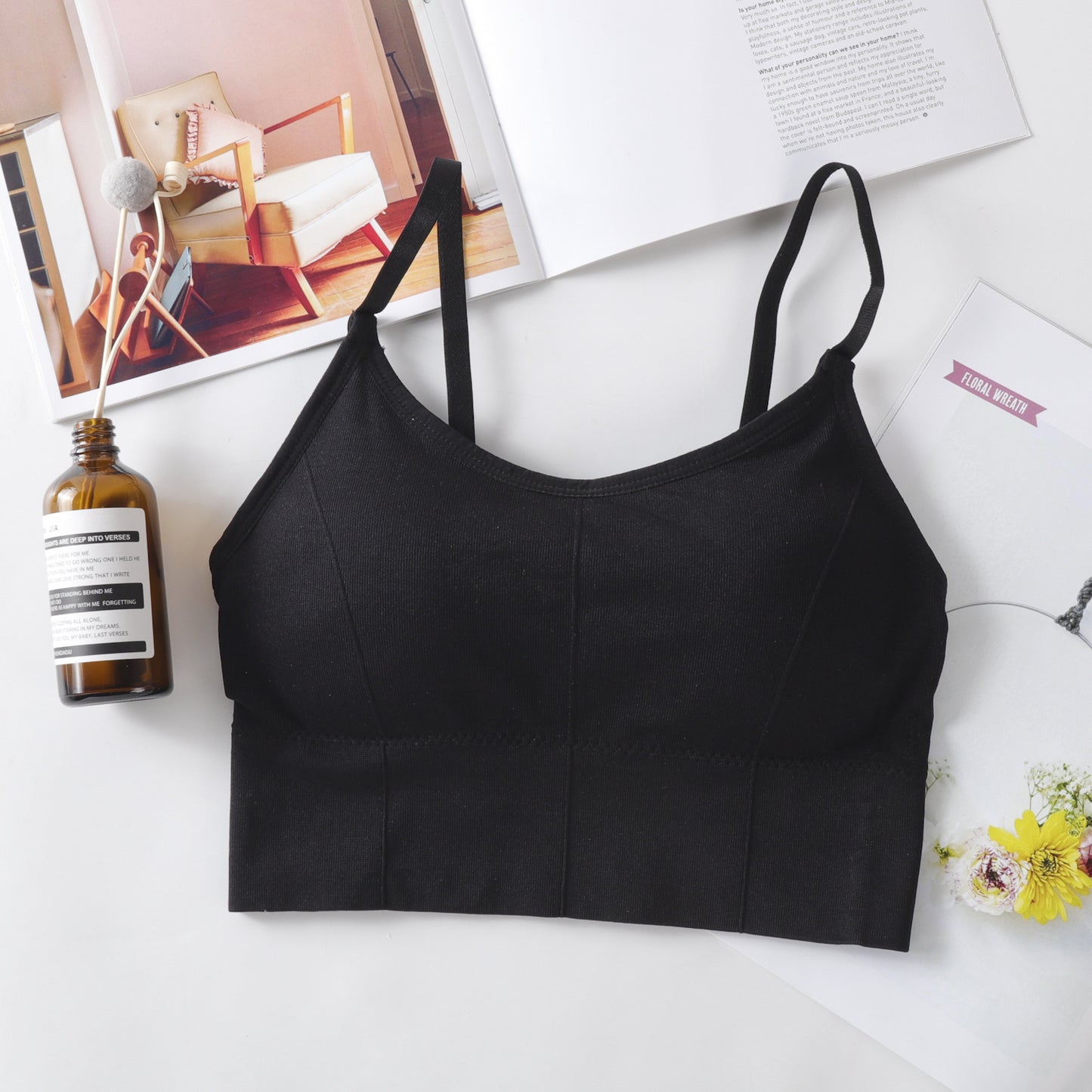 Camisole Chest Wrap Beautiful Back Adjustable Push Up Wireless Tanks Camis