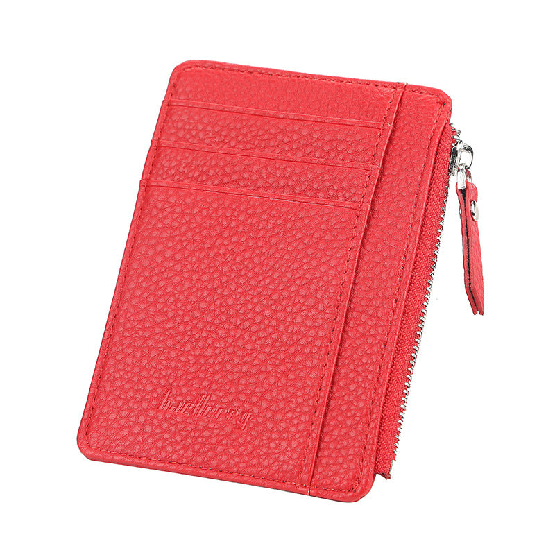 Women's & Men's & Zipper Short Driving License Bank Card Holder