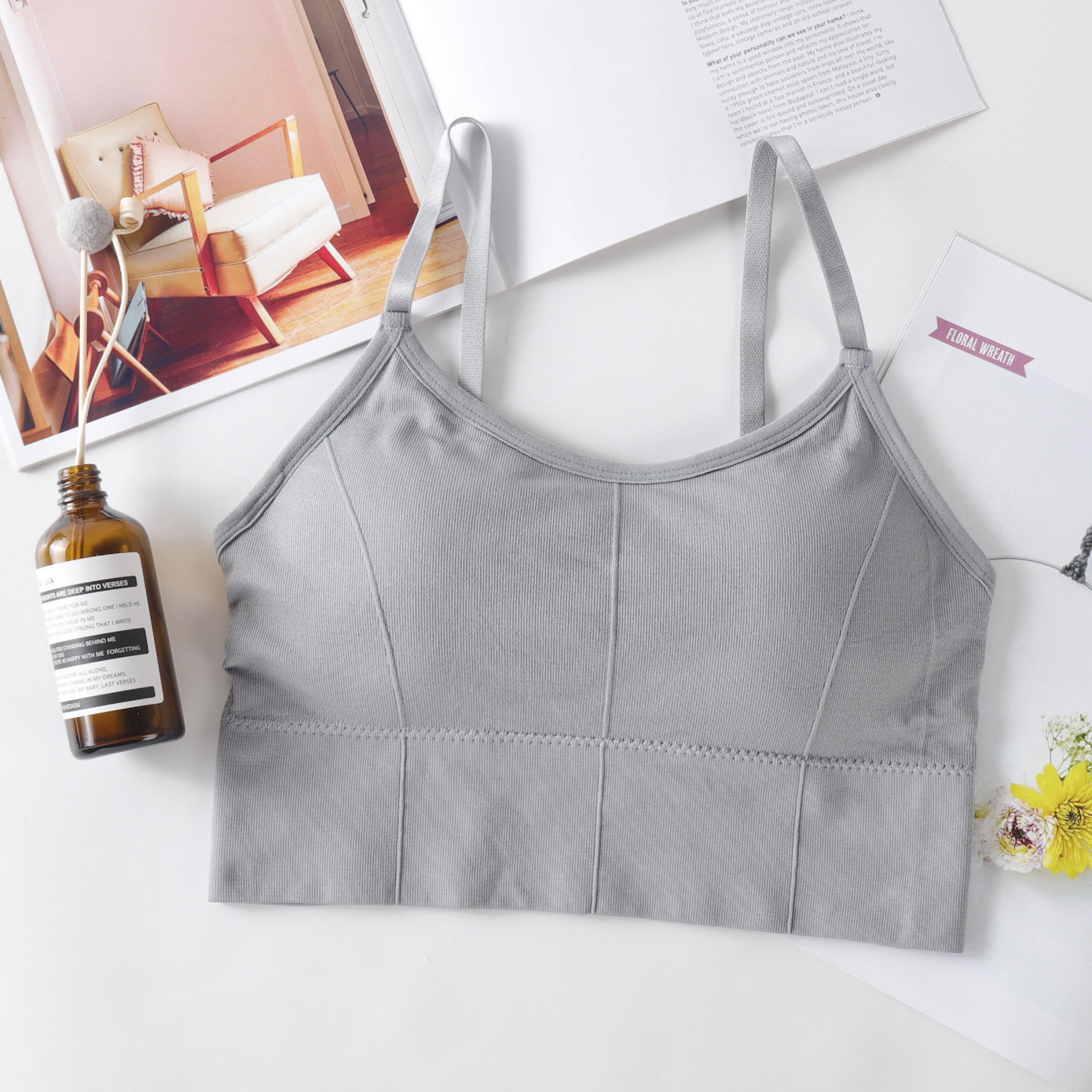 Camisole Chest Wrap Beautiful Back Adjustable Push Up Wireless Tanks Camis