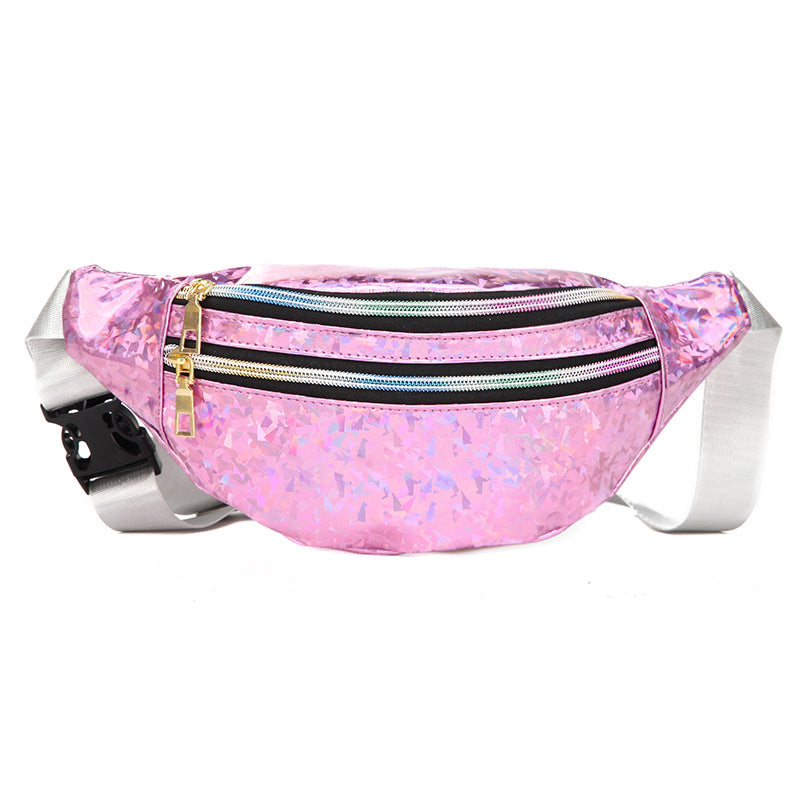Women's Charming Laser Sequins Multifunctional Fashion Men's Waist Packs