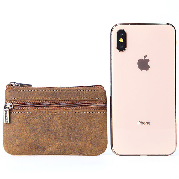 Genuine Leather Female Storage Crazy Horse Coin Purses