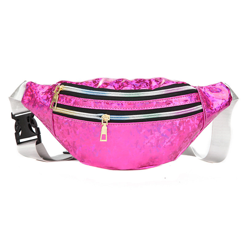 Women's Charming Laser Sequins Multifunctional Fashion Men's Waist Packs