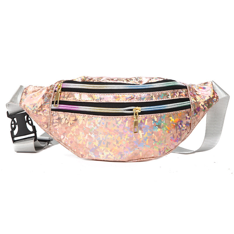 Women's Charming Laser Sequins Multifunctional Fashion Men's Waist Packs