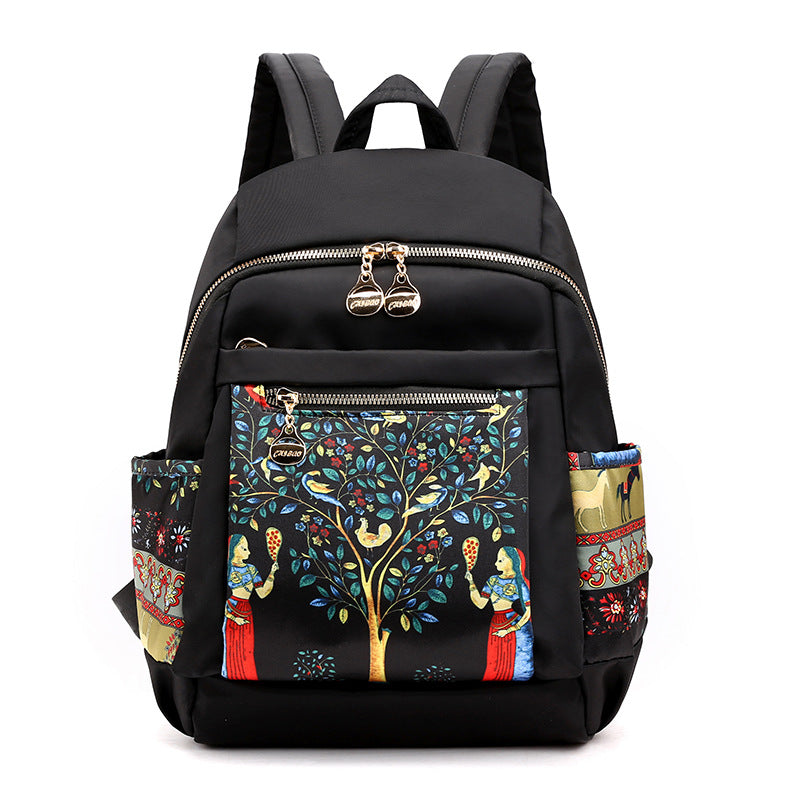 Women's Nylon Female Personality Camouflage Fashion Korean Backpacks