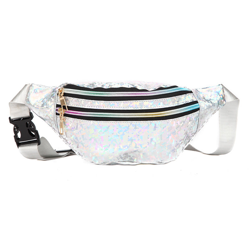 Women's Charming Laser Sequins Multifunctional Fashion Men's Waist Packs