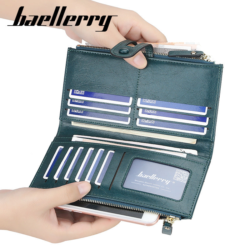 Women's Long Section Clasp Fashion Mobile Korean Purses