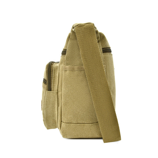Women's & Men's & Canvas Oblique Pattern Running Rivers Crossbody Bags