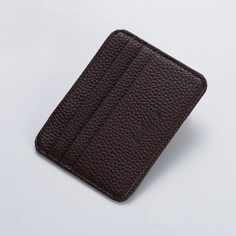 Men's Korean Style Simple Mini Multiple Slots Card Holder