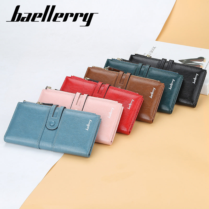 Women's Long Section Clasp Fashion Mobile Korean Purses