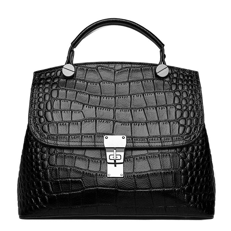 Women's Large Capacity Crocodile Pattern Leather For Handbags