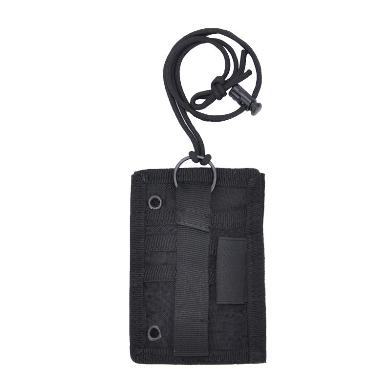 Military Fan Portable Name Tag Sling Card Holder
