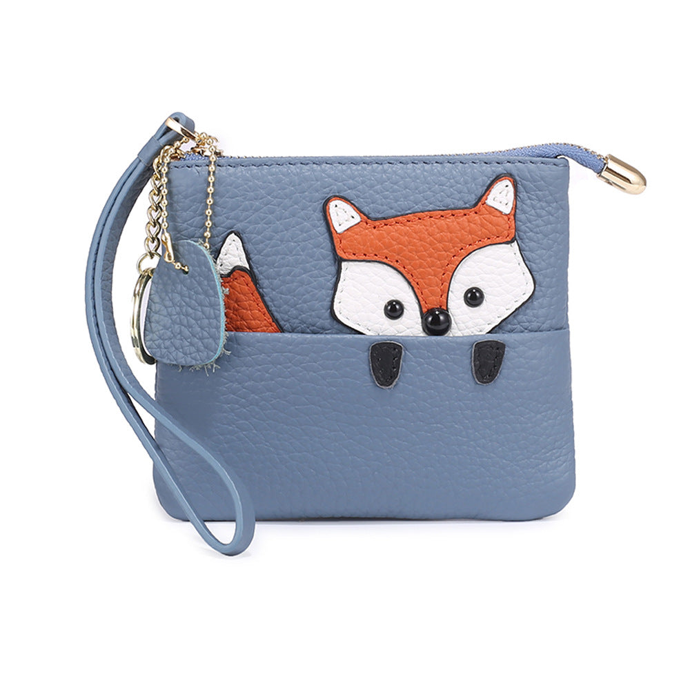 Female Cute Mini Genuine Leather Zip Creative Coin Purses