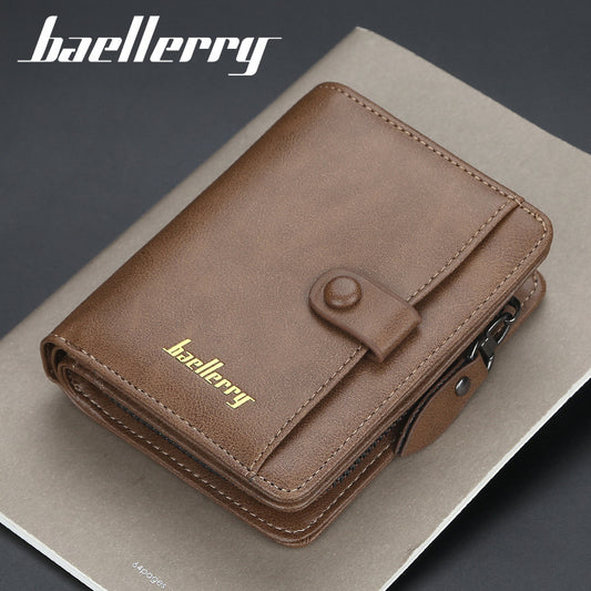Men's Short Multiple Slots Driving License Fashion Purses