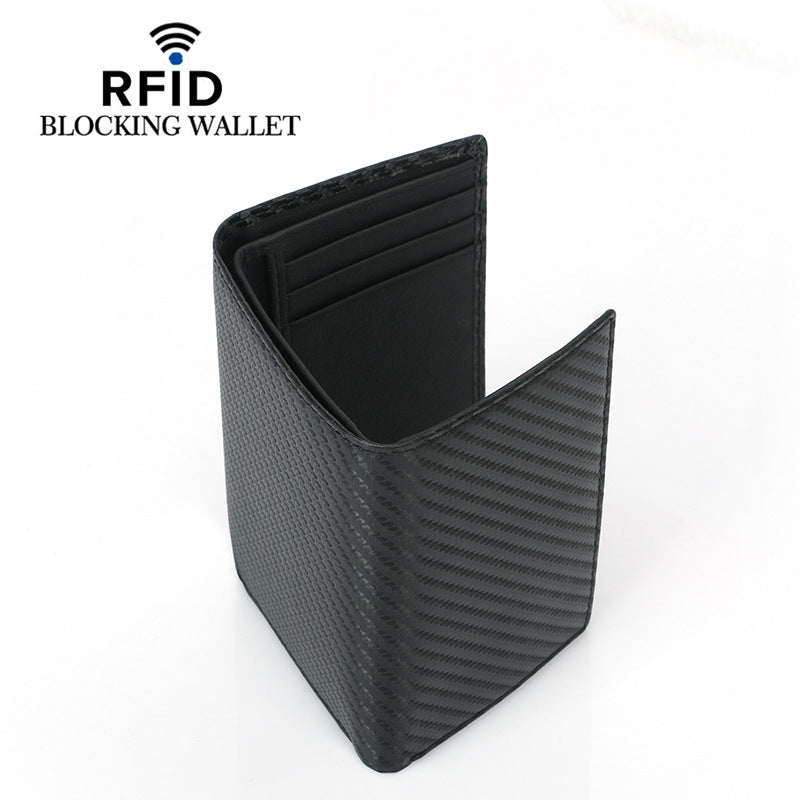 Men's Carbon Fiber Large Capacity Multiple Slots Men's Wallets