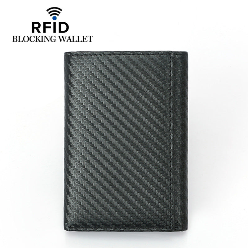 Men's Carbon Fiber Large Capacity Multiple Slots Men's Wallets