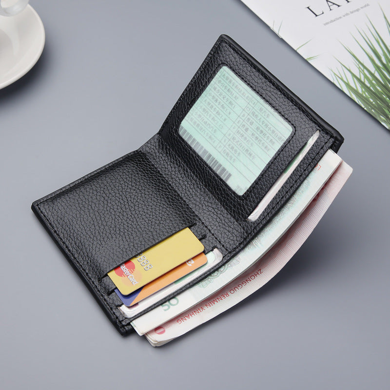 Men's Vertical Section Thin Can Hold Driving Men's Wallet