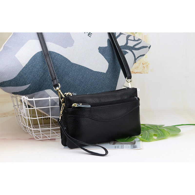 Women's Top Layer Leather Fashion Genuine For Small Square Bags