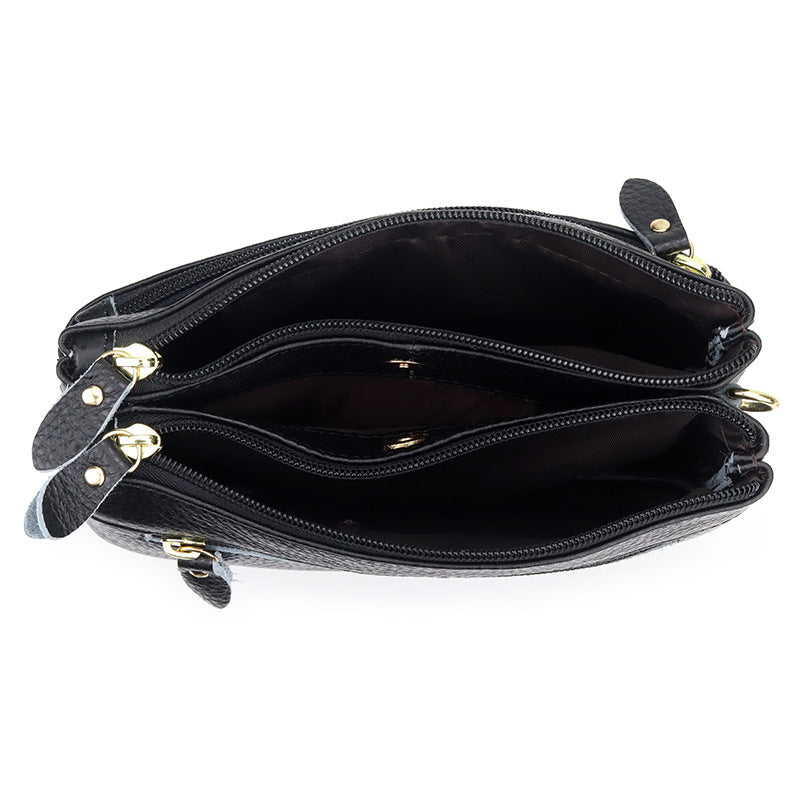 Women's Top Layer Leather Fashion Genuine For Small Square Bags