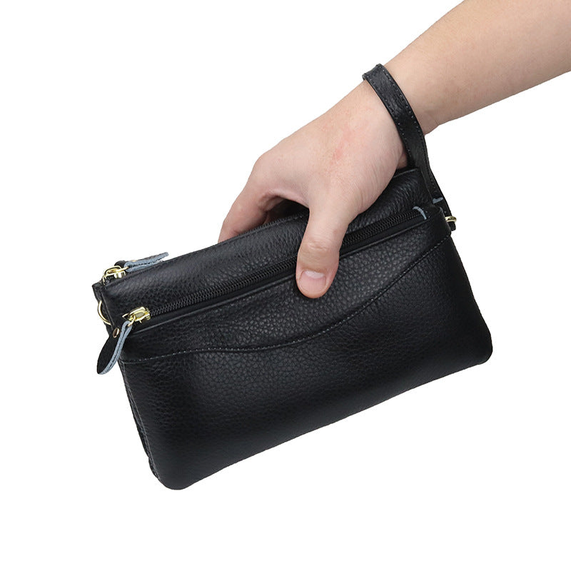 Women's Top Layer Leather Fashion Genuine For Small Square Bags